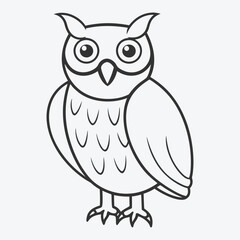 Exquisite Owl Line Art Vector, Perfect for Designers & Illustrators