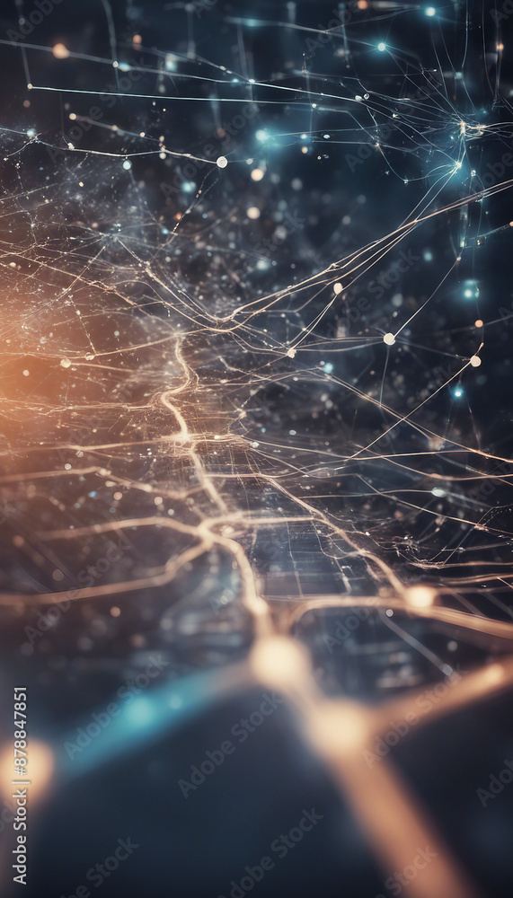 Poster illustration of it roadmap modern technology and innovative processes networking and big data hyper