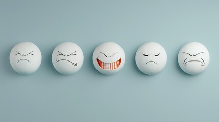 Expressive faces conveying a sense of fulfillment and satisfaction, perfect for illustrating moments of triumph. High Resolution picture, , Minimalism,