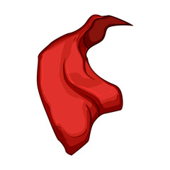 Fototapeta premium luxury red dreapery cartoon. elegant realistic, texture wind, abstract banner luxury red dreapery sign. isolated symbol vector illustration