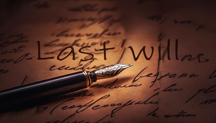 Fototapeta premium Last Will and Testament Document with Pen