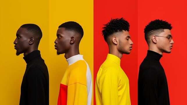 Vibrant portraits depicting teamwork and collaboration, showcasing unity in achieving shared objectives and collective success. High Resolution picture, , Minimalism,