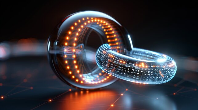 Abstract background exploring quantum mechanics and machine learning algorithms with a focus on teleportation protocols. Illustration, Image, sci, Science, Technology, Engineering , Minimalism,