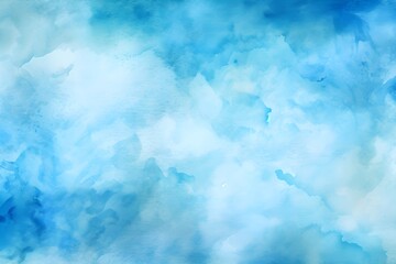 Fototapeta premium Watercolor blue background, hand painted