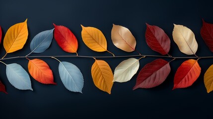 Abstract background of colorful nature scenes featuring vibrant floral patterns of autumn foliage displaying an array of warm and rich colors that epitomize the beauty of the fall season