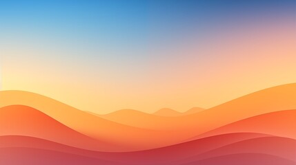 Serene Desert Sunset with Layered Dunes and Gradient Sky