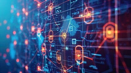 Cutting-Edge Cybersecurity Network: Dynamic Interface with Copy Space