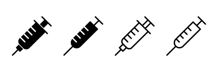 Syringe icon vector isolated on white background. injection icon