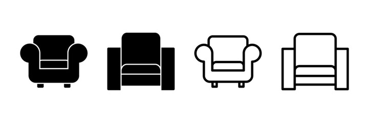 Sofa icon vector isolated on white background. sofa icon illustration. furniture