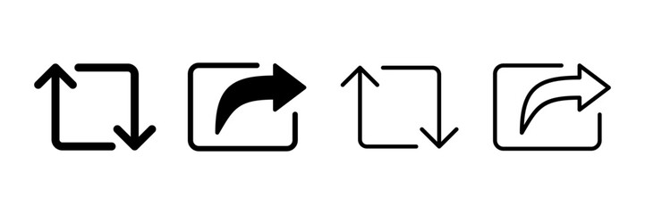 Share icon vector isolated on white background. Share vector icon