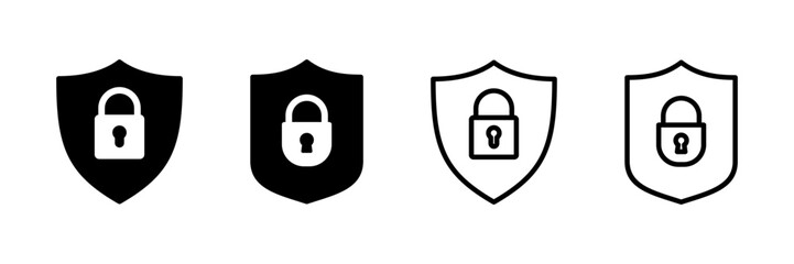 Security icon vector isolated on white background. protection icon. privacy. vpn