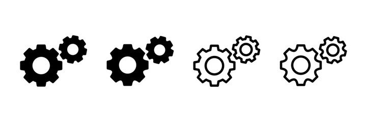 setting Icon vector isolated on white background. setting vector icon. Cog settings Icon Symbol. Gear