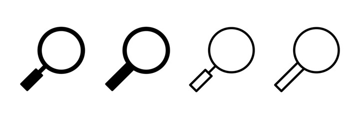 Search icon vector isolated on white background. Glass vector icon. search magnifying glass icon. Find