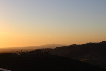 sunset in the mountains