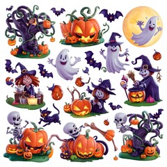 set of halloween icons