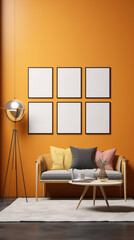 The Modern Interior Living Room Design Mockup with Stylish and Functional Home D&eacute;cor. Ideal for interior design projects, social media content, and promotional materials.