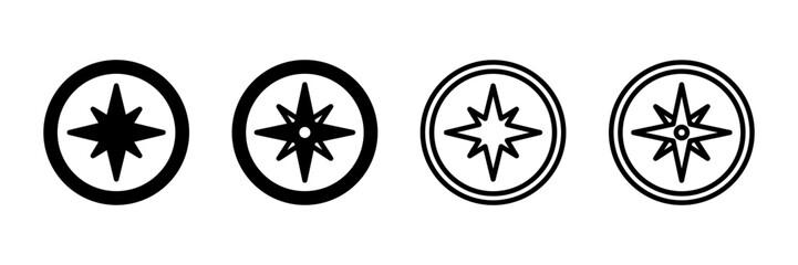 Compass icon vector isolated on white background. Compass vector icon