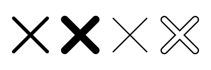 Fototapeta premium Close icon vector isolated on white background. Delete icon. remove, cancel, exit symbol