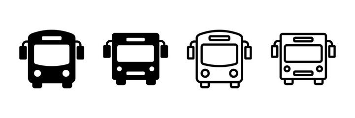 Bus Icon vector isolated on white background. Black bus vector icon © Oliviart