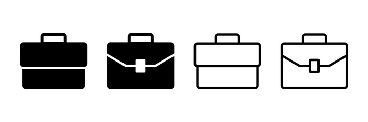 Briefcase icon vector isolated on white background. Briefcase vector icon
