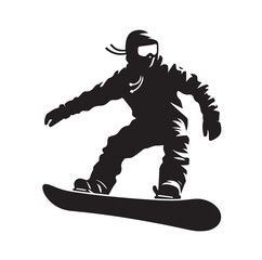 snowboarder silhouette vector illustration