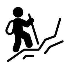 hiking Solid icon