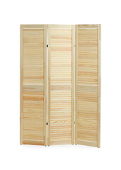Folding screen isolated on white. Interior element