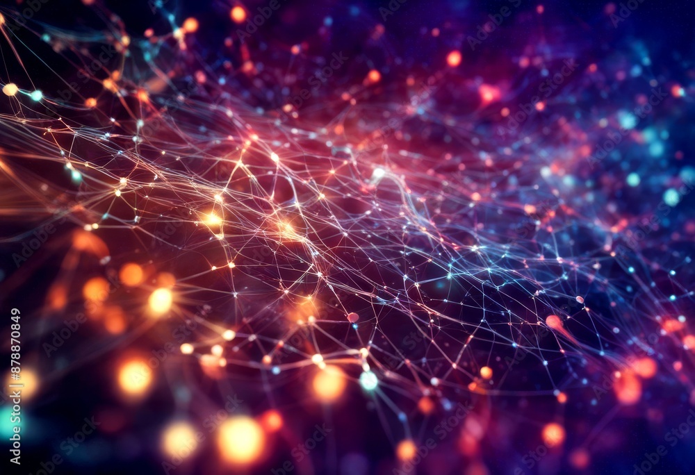 Poster digitals big cybersecurity concept business connection connections abstract network stream bright co