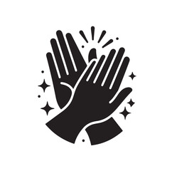 Applause set clapping hands icon set vector illustration