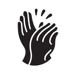 Applause set clapping hands icon set vector illustration
