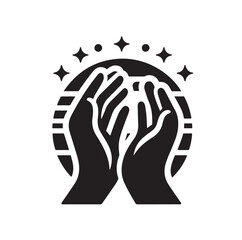 Applause set clapping hands icon set vector illustration