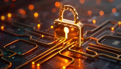 Privacy and data security in the digital age, conceptual visualization of protecting personal information