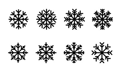 Snow icon set. snowflake icon vector