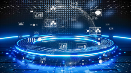 AI Advanced technology and digital transformation concept.