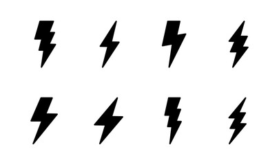 Lightning icon set. electric icon vector. power icon. energy sign