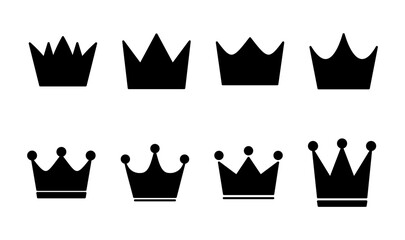 Crown icon set. crown vector icon