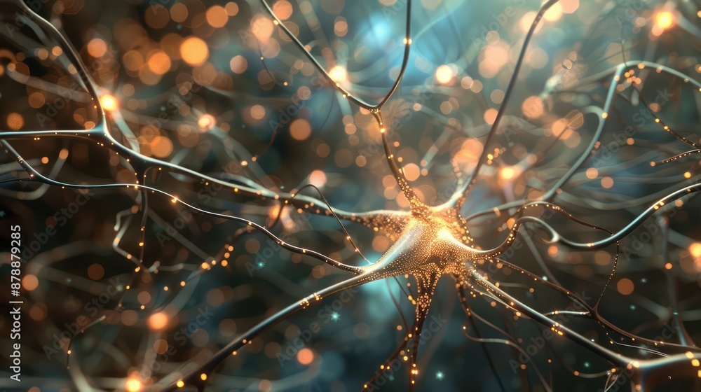 Poster a conceptual image of an artificial neural network