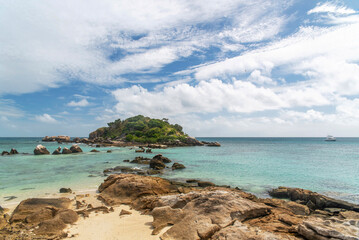 Osprey island located close to Lizard Island on Great Barrier Reef in Queensland, Australia. Osprey island is seabird nesting area