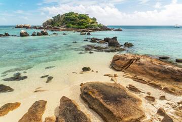 Osprey island located close to Lizard Island on Great Barrier Reef in Queensland, Australia. Osprey island is seabird nesting area