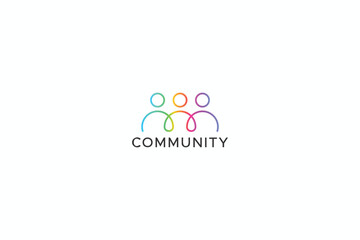 Logo Colorful Connections Building Vibrant Community Networks Together Modern Business Brand Identity