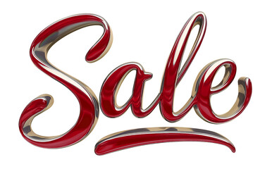 Word "SALE" written in a fluid, cursive script