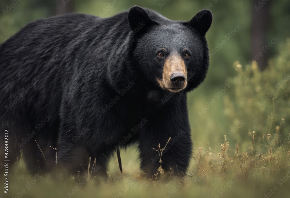 Wall mural blackbear animal bear male black nature mammal wildlife large