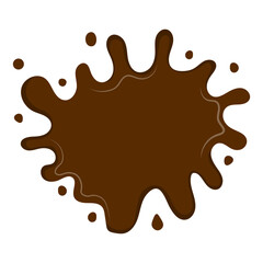 Chocolate Dripped Icon. Isolated on White Background. Vector Illustration in Cartoon Design Style.