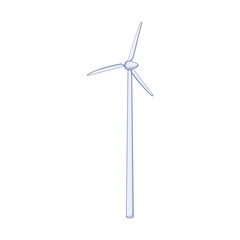 green wind turbine cartoon. generator environment, farm electric, renewable landscape green wind turbine sign. isolated symbol vector illustration