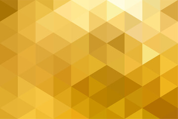 Golden mosaic pixel background. Gradient abstract tile background. Artistic puzzle background.