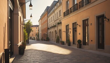 Fototapeta premium european old town street