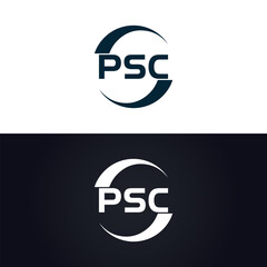 PSC logo. P S C design. White PSC letter. PSC, P S C letter logo design. P S C letter logo design in GOLD, GOLDEN LOGO, THREE, style. letter logo set in one artboard. P S C letter logo vector design.