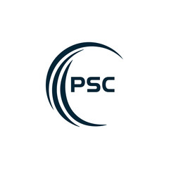 PSC logo. P S C design. White PSC letter. PSC, P S C letter logo design. P S C letter logo design in GOLD, GOLDEN LOGO, THREE, style. letter logo set in one artboard. P S C letter logo vector design.