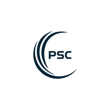 PSC logo. P S C design. White PSC letter. PSC, P S C letter logo design. P S C letter logo design in GOLD, GOLDEN LOGO, THREE, style. letter logo set in one artboard. P S C letter logo vector design.