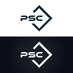 PSC logo. P S C design. White PSC letter. PSC, P S C letter logo design. P S C letter logo design in GOLD, GOLDEN LOGO, THREE, style. letter logo set in one artboard. P S C letter logo vector design.